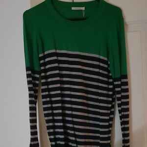 Green and Striped Long Sleeve 41 Hawthorne Top
